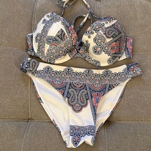 PAISLEY RED WHITE & BLUE BIKINI
